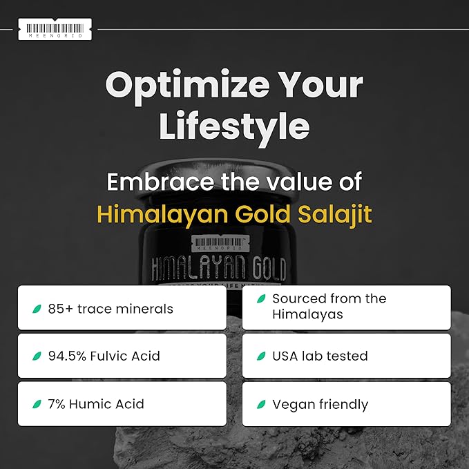 Pure Himalayan Gold Shilajit Resin – Organic Shilajit with Fulvic, Natural Shilajit for Energy